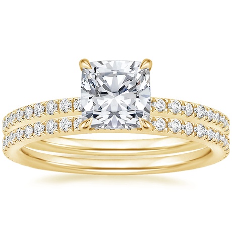 18K Yellow Gold Luxe Ballad Perfect Fit Diamond Bridal Set