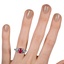 The Bodie Ring, smallzoomed in top view on a hand