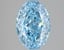 3.02 Ct. Fancy Vivid Blue Oval Lab Grown Diamond