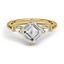 Custom Angled Three Stone Baguette Diamond Ring