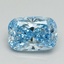 1.04 Ct. Fancy Vivid Blue Cushion Lab Grown Diamond