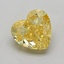 1.04 Ct. Fancy Intense  Yellow Heart Lab Grown Diamond