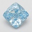 2.05 Ct. Fancy Vivid Blue Cushion Lab Grown Diamond
