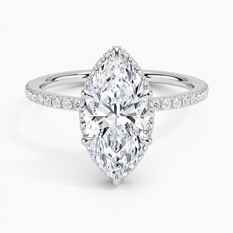 Double Hidden Halo Engagement Ring - Gala