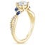 18KY Sapphire Luxe Willow Sapphire and Diamond Ring (1/8 ct. tw.), smalltop view