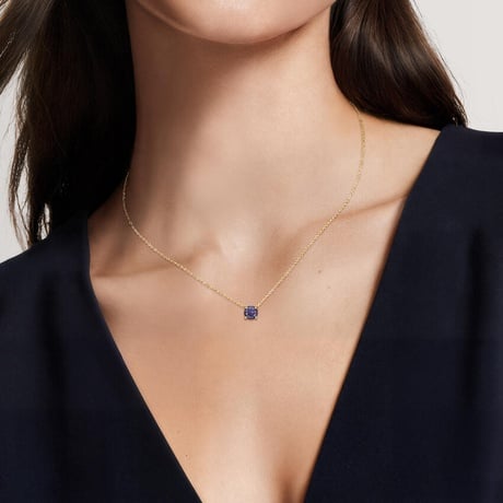 Lab Alexandrite Solitaire Pendant
