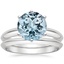 PT Aquamarine Six-Prong Classic Bridal Set, smalltop view