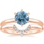 14K Rose Gold Esme Ring with Lunette Diamond Ring