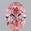 5.50 Ct. Fancy Vivid Pink Oval Lab Grown Diamond