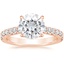 14K Rose Gold Sienna Half Coverage Diamond Ring, smalltop view