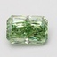 1.08 Ct. Fancy Vivid Green Radiant Lab Grown Diamond