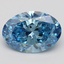 2.31 Ct. Fancy Vivid Blue Oval Lab Grown Diamond