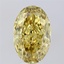 7.51 Ct. Fancy Intense Yellow Oval Lab Grown Diamond