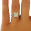 The Napoli Ring, smalltop view on a hand