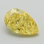 1.10 Ct. Fancy Vivid Yellow Pear Lab Grown Diamond