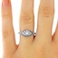 The Soprano Ring, smalltop view on a hand