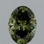 1.06 Ct. Fancy Vivid Green Oval Lab Grown Diamond