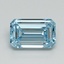 1.01 Ct. Fancy Vivid Blue Emerald Lab Grown Diamond