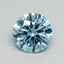 0.73 Ct. Fancy Vivid Blue Round Lab Grown Diamond