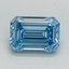 2.20 Ct. Fancy Vivid Blue Emerald Lab Grown Diamond