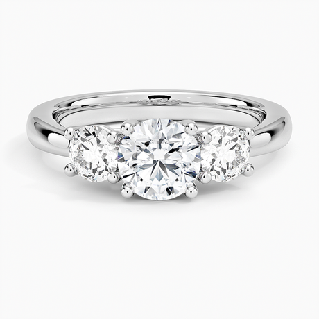 Three Stone Trellis Engagement Ring Setting