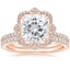 14KR Moissanite Reina Diamond Ring with Luxe Ballad Diamond Ring (1/4 ct. tw.), smalltop view
