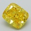 2.06 Ct. Fancy Vivid Yellow Cushion Lab Grown Diamond