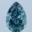 2.05 Ct. Fancy Vivid Bluish Green Pear Lab Grown Diamond