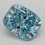 2.08 Ct. Fancy Vivid Greenish Blue Cushion Lab Grown Diamond