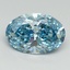 6.38 Ct. Fancy Vivid Blue Oval Lab Grown Diamond