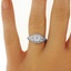 The Nadia Ring, smalltop view on a hand