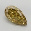 7.14 Ct. Fancy Vivid Greyish Yellow Pear Lab Grown Diamond