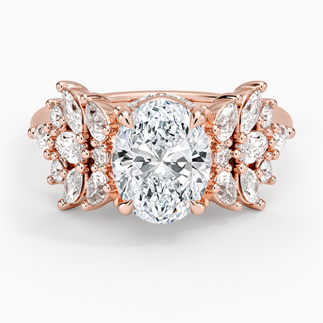14K Rose Gold Grand Nadia Diamond Ring