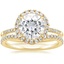 18K Yellow Gold Cambria Diamond Ring (1/4 ct. tw.) with Flair Diamond Ring