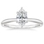 14K White Gold Freesia 2mm Solitaire Ring, smalltop view