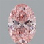 1.11 Ct. Fancy Vivid Pink Oval Lab Grown Diamond