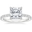 18K White Gold Amelie Three-Quarter Coverage Diamond Ring, smalltop view