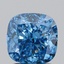 2.01 Ct. Fancy Vivid  Blue Cushion Lab Grown Diamond