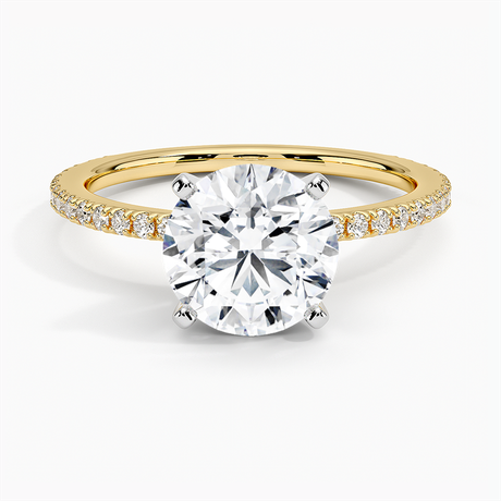 18K Yellow Gold Ballad Three-Quarter Coverage Diamond Ring (1/4 ct. tw.)
