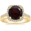 18K Yellow Gold Odessa Diamond Ring (1/4 ct. tw.) with Petite Comfort Fit Wedding Ring