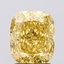 2.29 Ct. Fancy Vivid  Yellow Cushion Lab Grown Diamond