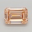 2.35 Ct. Fancy Intense Pinkish Orange Emerald Lab Grown Diamond