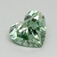 1.50 Ct. Fancy Vivid Pacific Green Heart Lab Grown Diamond