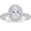 Platinum Sienna Halo Three-Quarter Coverage Diamond Ring (3/4 ct. tw.), smalltop view