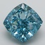 5.62 Ct. Fancy Vivid Blue Cushion Lab Grown Diamond