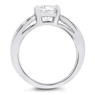 Custom Split Shank Pave Diamond Ring
