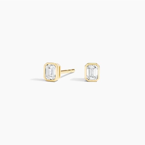 ピアス VINTAGE HOLLYWOOD Bezel Emerald Cut Earrings 5BNY505 ピアス VINTAGE HOLLYWOOD Bezel Emerald Cut Earrings 5BNY505
