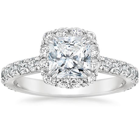 18K White Gold Luxe Sienna Halo Diamond Bridal Set (1 3/8 ct. tw.)