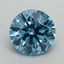3.21 Ct. Fancy Vivid Blue Round Lab Grown Diamond