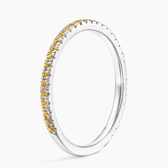 Luxe Ballad Citrine Ring in Platinum
